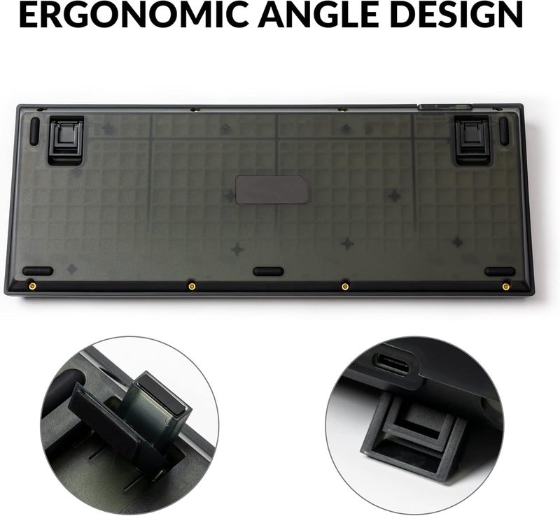 Keychron V3 Wired Custom Mechanical Keyboard, TKL Tenkeyless QMK/VIA Programmable Macro with Hot-swappable K Pro Brown Switch Compatible with Mac Windows Linux (Frosted Black-Translucent) - Image 5